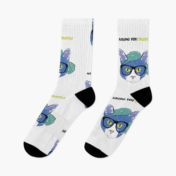 Item preview, Funny Judging You Silently Hipster Cat designed and sold by Quotable Gear.