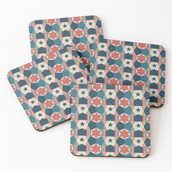 Item preview, Patriotic Hexagon Tile Pattern Patriotic Americana designed and sold by OldGloryForge.