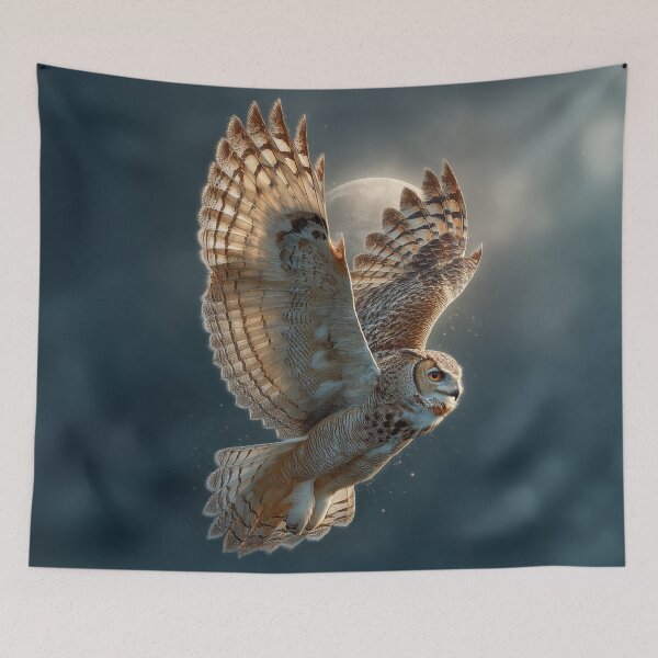 Item preview, Moonlit Owl in Silent Flight designed and sold by Erika Kaisersot.