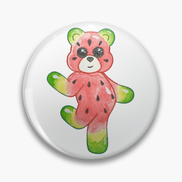 Artikelvorschau, Wassermelonen-Gummibärchen – Aquarell-Aufkleber entworfen und verkauft von Jemmabears.