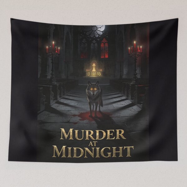 Item preview, Wolf Stands Over Dark Cathedral Midnight Verdict designed and sold by GeoWhimsy Studio.