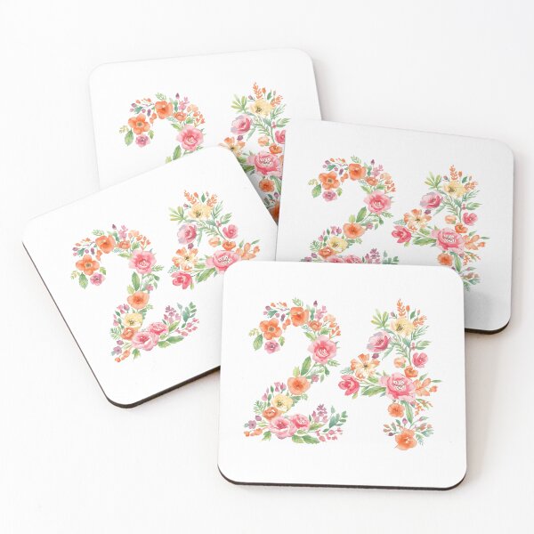 Item preview, 24th birthday flowers  watercolor. designed and sold by uunaa.