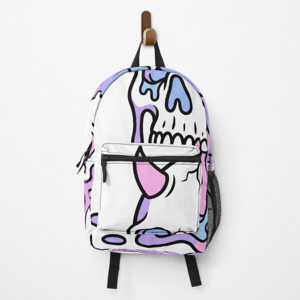 Item preview, Pastel Goth Melting Skull with Horns - Creepy Cute Aesthetic Vector Art - Colorful Dripping Demon Skull Illustration designed and sold by seven things shop.