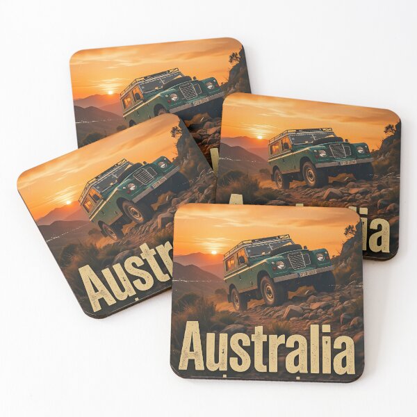 Item preview, Classic Australia Road Trip Sunset Vintage Car Poster designed and sold by BorgSpareParts.
