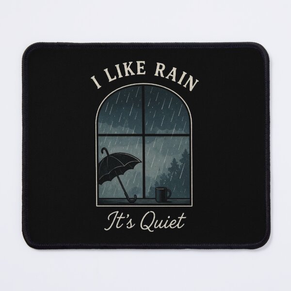 Item preview, I Like Rain It’s Quiet Shirt – Cozy Rain Aesthetic – Introvert Mood Design designed and sold by Tropivaro.