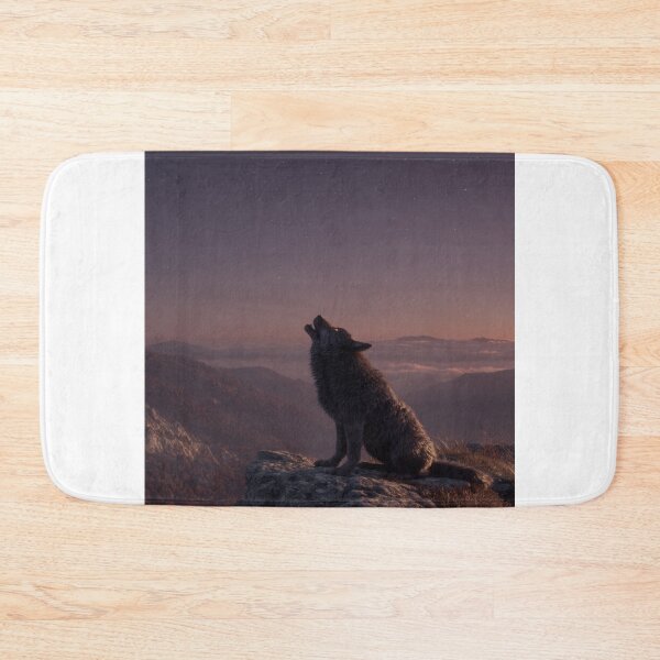 Item preview, Mystical Wolf Howling Under Starry Night Sky designed and sold by NicolasGlowArt.