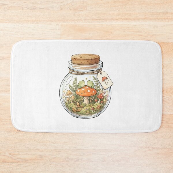 Item preview, Cottagecore Frog in Mushroom Jar designed and sold by SOUFIANE1991.