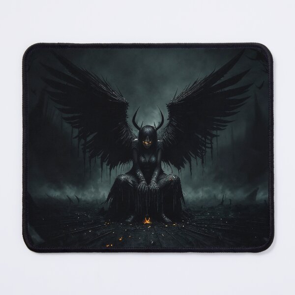 Item preview, Dark Fallen Angel with Black Wings designed and sold by NecroScrolls.