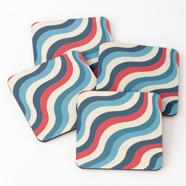 Item preview, Red White Blue Wave Stripes Americana Patriotic designed and sold by OldGloryForge.