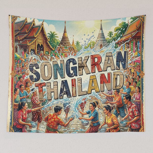 Item preview, Songkran Splash Patchwork Memories designed and sold by Vanich-Panich.