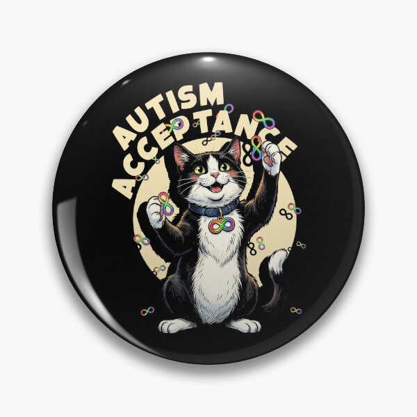 Item preview, Autism Acceptance Tuxedo Cat designed and sold by Luan Huynh.