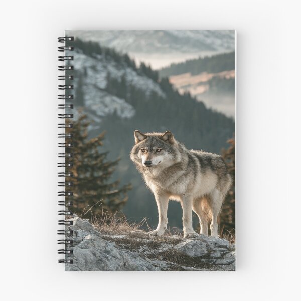 Item preview, Majestic Gray Wolf Mountain Wilderness Wildlife designed and sold by NicolasGlowArt.