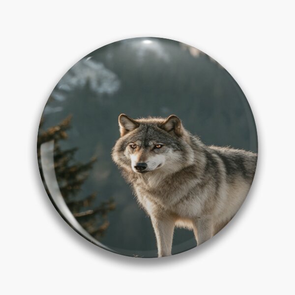 Item preview, Majestic Gray Wolf Mountain Wilderness Wildlife designed and sold by NicolasGlowArt.