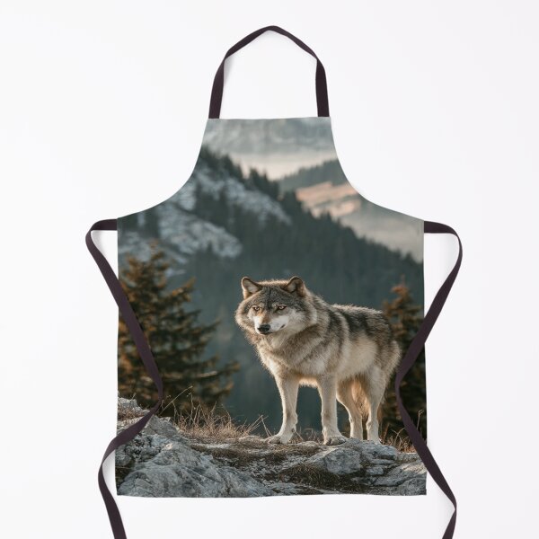 Item preview, Majestic Gray Wolf Mountain Wilderness Wildlife designed and sold by NicolasGlowArt.