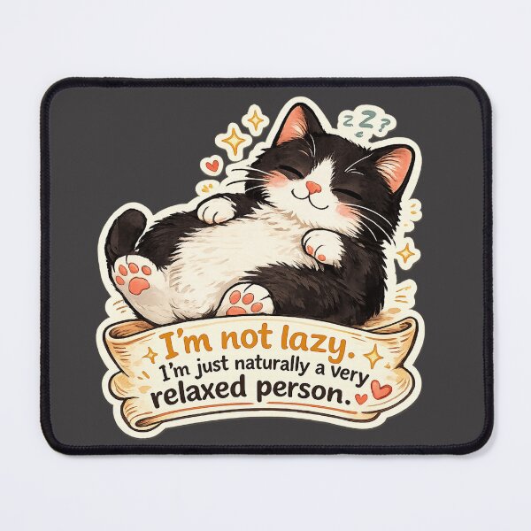 Item preview, I'm Not Lazy, I'm Just Relaxing  designed and sold by Cat-loveparttime.
