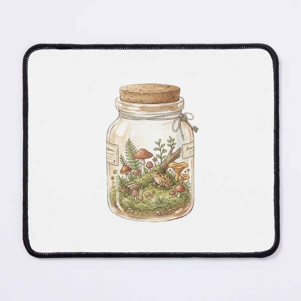 Item preview,  Cottagecore Frog in Mushroom Jar designed and sold by SOUFIANE1991.