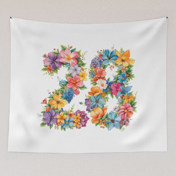 Item preview, 28th birthday flowers  watercolor. designed and sold by uunaa.