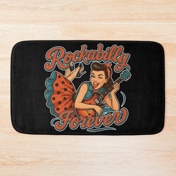 Item preview, Rockabilly Forever: Rockabella with electric guitar designed and sold by Pineapple-Tree.