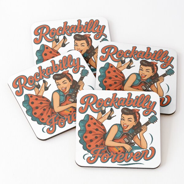 Item preview, Rockabilly Forever: Rockabella with electric guitar designed and sold by Pineapple-Tree.