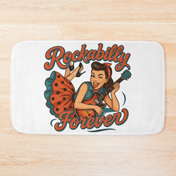 Item preview, Rockabilly Forever: Rockabella with electric guitar designed and sold by Pineapple-Tree.