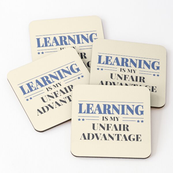 Item preview, Learning work is my unfair advantage - Dark typography designed and sold by Revextyr.
