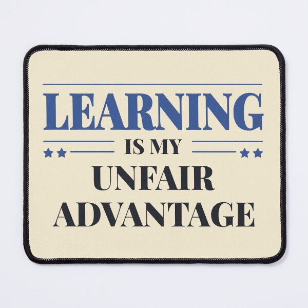 Item preview, Learning work is my unfair advantage - Dark typography designed and sold by Revextyr.