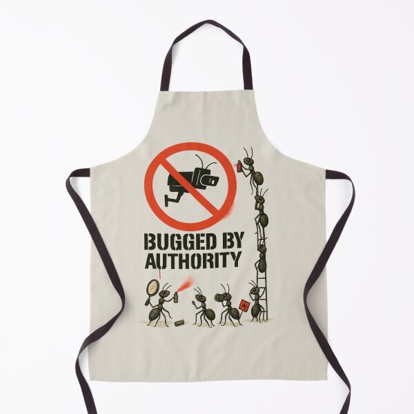 Item preview, Bugged by Authority – Ant Protest Against Surveillance designed and sold by JonelCrafts.