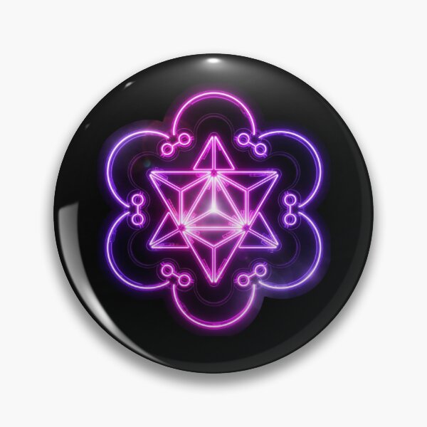 Item preview, crop circle neon purple hexagram designed and sold by MessageToEarth.