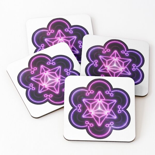 Item preview, crop circle neon purple hexagram designed and sold by MessageToEarth.