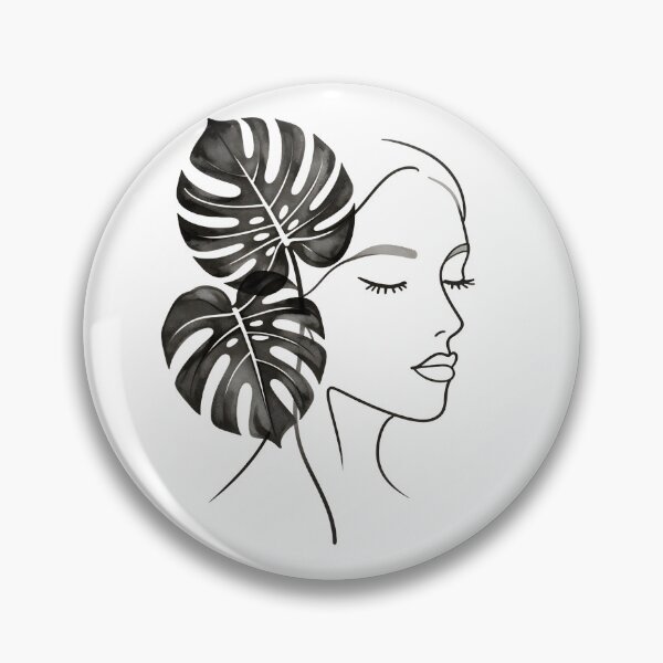 Item preview, Boho Minimalist Line Art Woman and Monstera Leaf designed and sold by Zentavix.