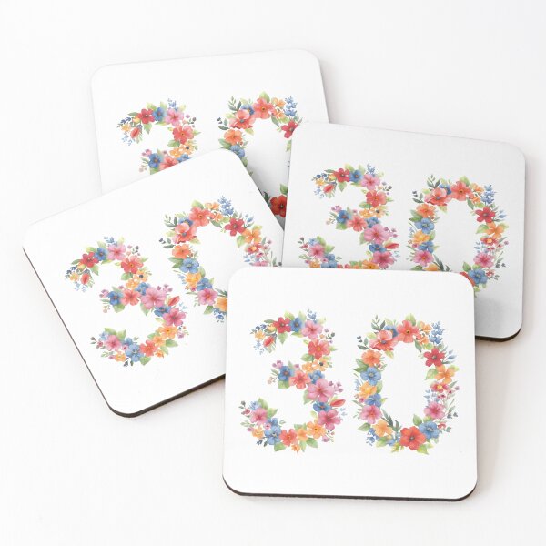Item preview, 30th birthday flowers  watercolor. designed and sold by uunaa.