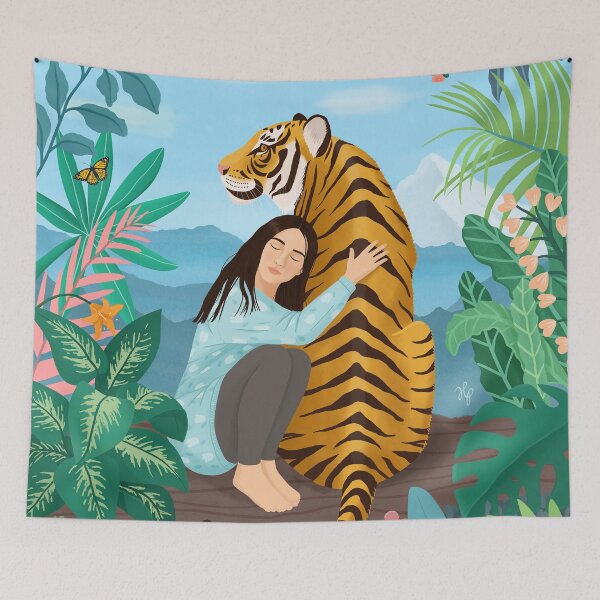 Item preview, Girl with a Tiger designed and sold by Petra Holikova.