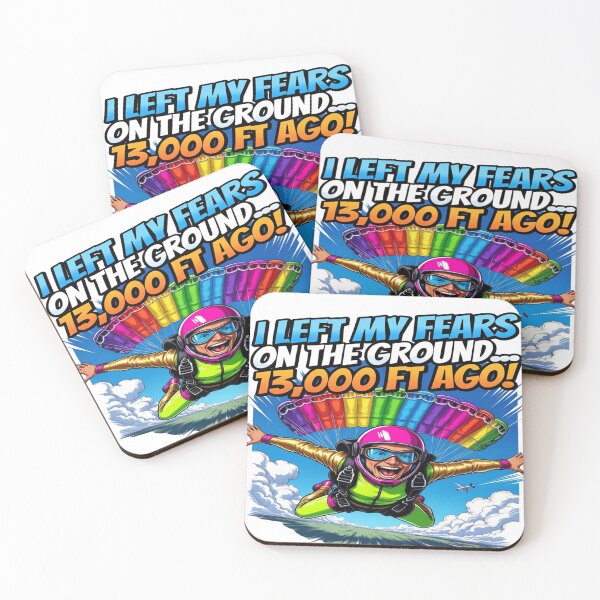 Item preview, Funny Skydiving Shirt – “I Left My Fears on the Ground 13,000 Ft Ago!” – Parachuting Humor Tee, Adrenaline Junkie Gift, Extreme Sports Shirt designed and sold by Sushikidsntoddlers.