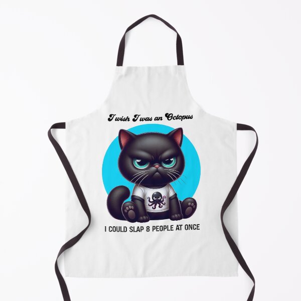 Item preview, Funny Black Cat Octopus Slap Meme designed and sold by MoodCatClubCo.