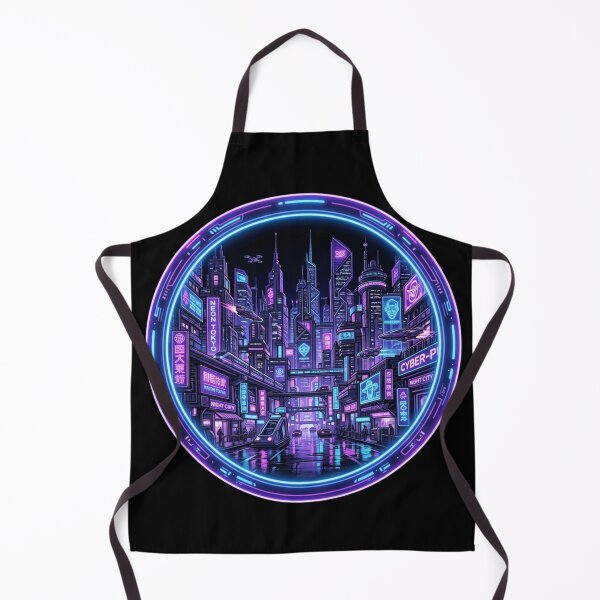 Item preview, Cyberpunk City Circle designed and sold by Stickersdevelop.