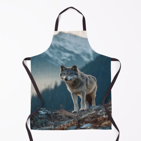 Item preview, Majestic Gray Wolf Mountain Wilderness designed and sold by NicolasGlowArt.