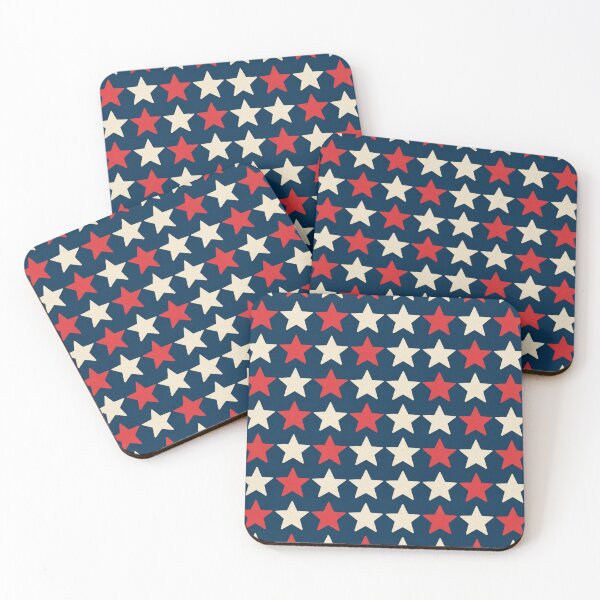 Item preview, Geometric Patriotic Star Grid Pattern Americana designed and sold by OldGloryForge.