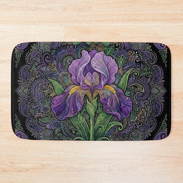 Item preview, Intricate Purple Bearded Iris designed and sold by PaintedbyCarol.