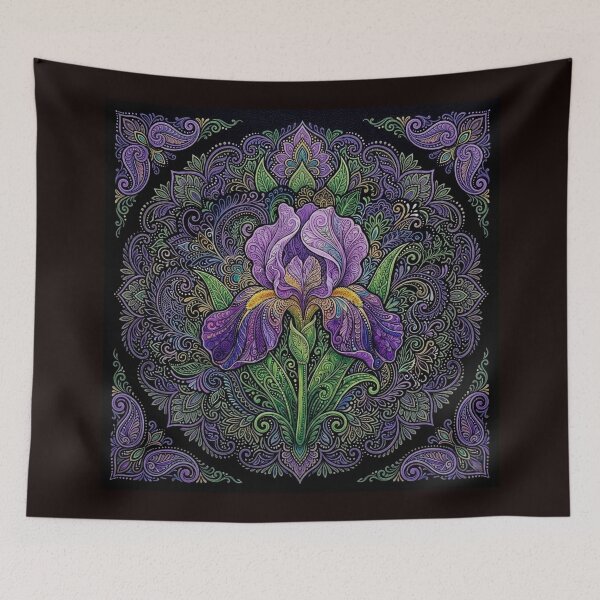 Item preview, Intricate Purple Bearded Iris designed and sold by PaintedbyCarol.