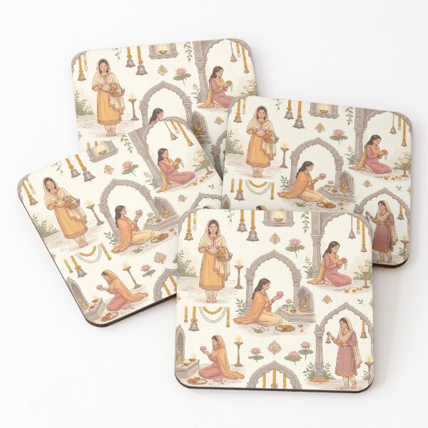 Item preview, Traditional Indian Grace – Saffron and Ivory Spiritual Aesthetic designed and sold by OpenDreamArts.