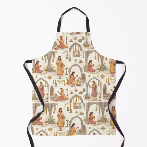 Item preview, Traditional Indian Grace – Saffron and Ivory Spiritual Aesthetic designed and sold by OpenDreamArts.
