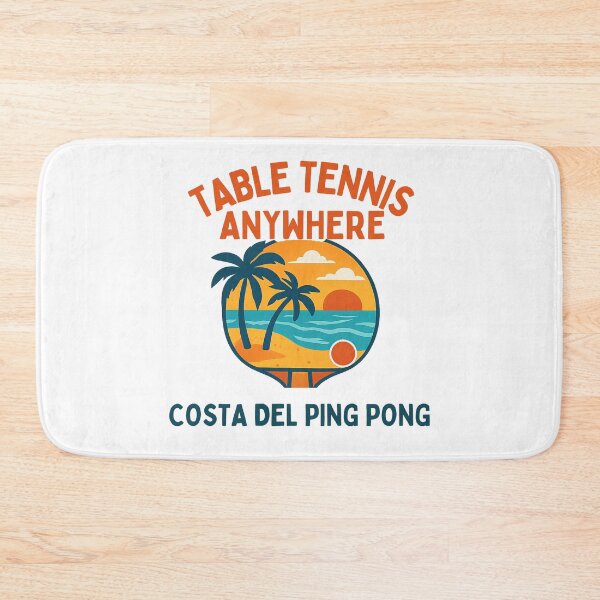 Item preview, Costa Del Ping Pong Fun Table Tennis Anywhere Tropical Sunset Paddle T-Shirt designed and sold by OhMyPingCo.