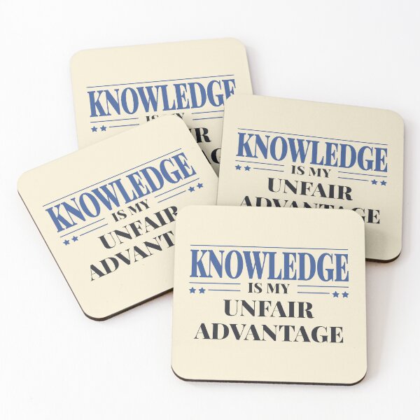 Item preview, Knowledge work is my unfair advantage - Dark typography designed and sold by Revextyr.