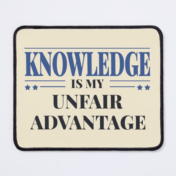 Item preview, Knowledge work is my unfair advantage - Dark typography designed and sold by Revextyr.
