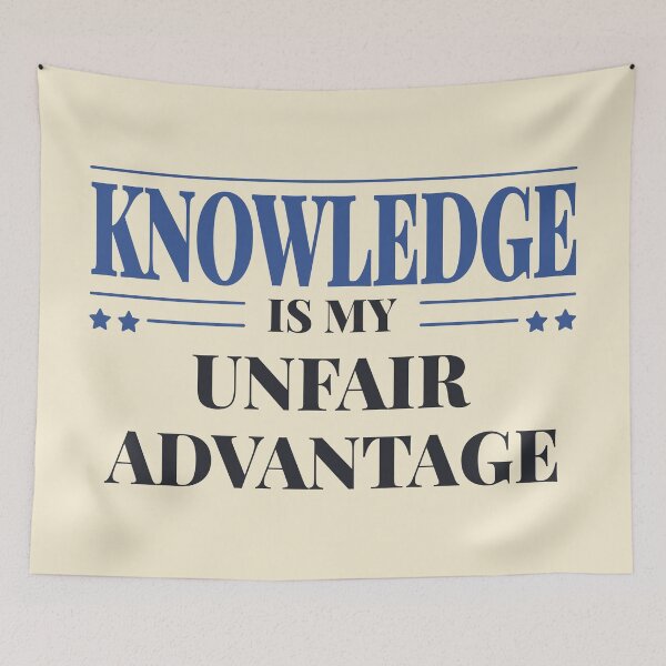 Item preview, Knowledge work is my unfair advantage - Dark typography designed and sold by Revextyr.