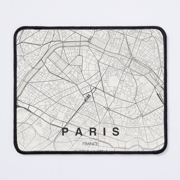 Item preview, Minimalist Modern Monochromatic Paris Coordinate Map Poster designed and sold by Imad-Business.