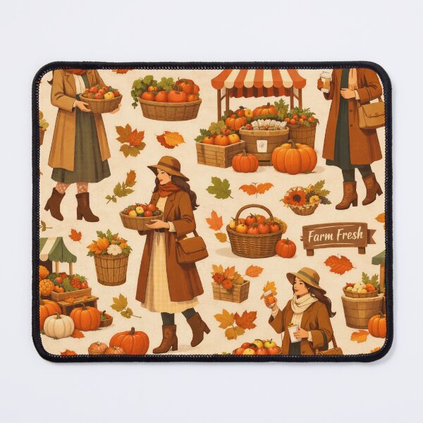 Item preview, Pumpkin Spice Aesthetic: Elegant Fall Market Seamless Tile designed and sold by OpenDreamArts.