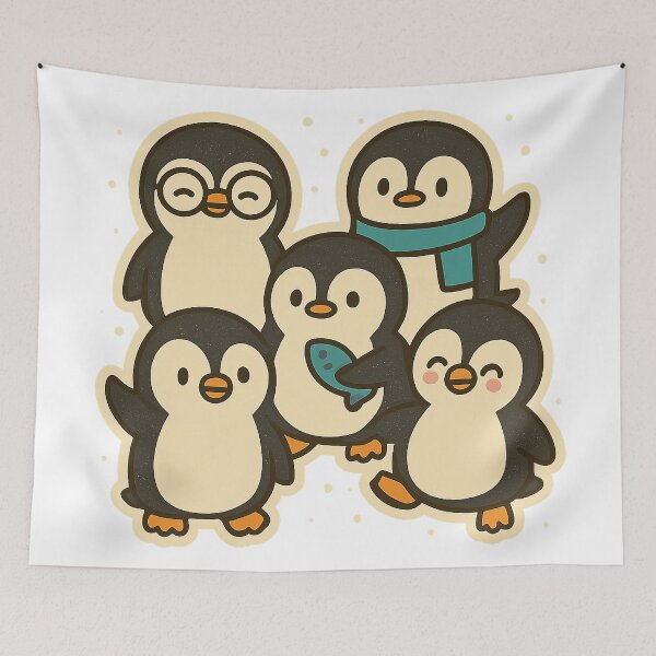 Item preview, Cute Penguin Friends – Kawaii Winter Animals designed and sold by myforestfog.