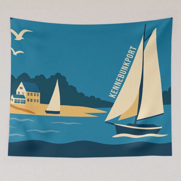 Item preview, Kennebunkport Vintage Travel Poster designed and sold by rogue-design.