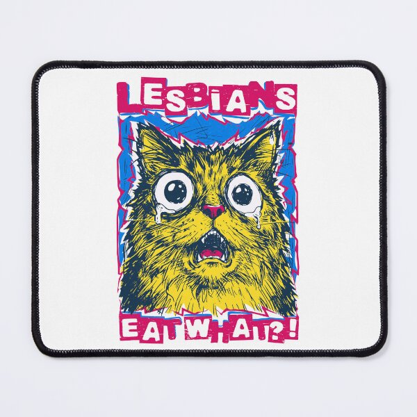 Item preview, Lesbians Eat What Shocked Cat Queer Punk Humor designed and sold by sXe-art.